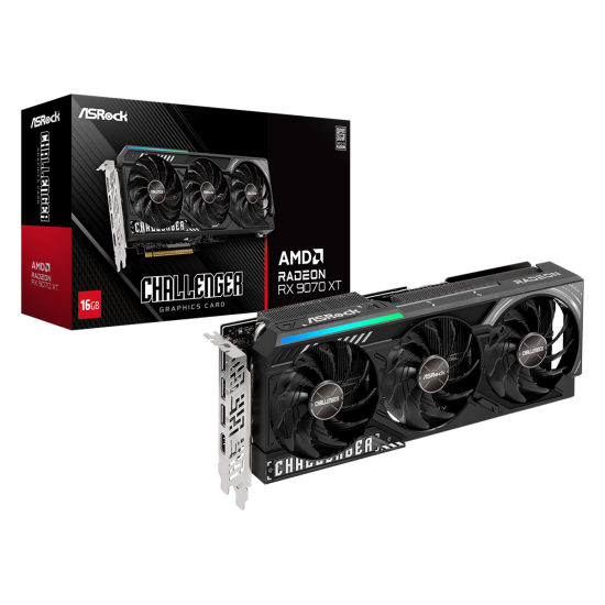 ASROCK Video Card AMD Radeon RX 9070 XT Challenger 16GB GDDR6