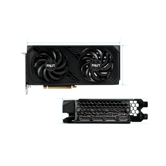 Palit RTX 4070 Dual 12GB GDDR6, 192 bit, 1x HDMI 2.1a, 3x DP 1.4a, 2 Fan, 1x 8-pin Power connector, recommended PSU 750W, NE64070019K9-1048D.