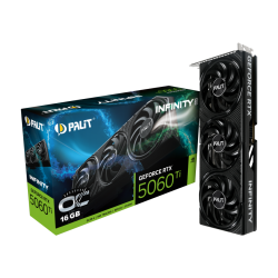 PALIT GeForce RTX 5060 Ti Infinity 3 OC 16GB GDDR7 128 bit, 1x HDMI 2.1b, 3x DP 2.1b, 3 Fan, 1x 8-pin pwr connector, 600W, 291.9 x 116.6 x 41.3 mm, NE7506TS19T1-GB2061S