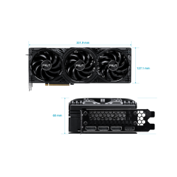 PALIT GeForce RTX 5080 GamingPro 16GB GDDR7, 256 bit, 1x HDMI 2.1b, 3x DP 2.1b, 3 Fan, 1x 16-pin pwr connector, 850W, 331.9 x 127.1 x 60 mm, NE75080019T2-GB2031A