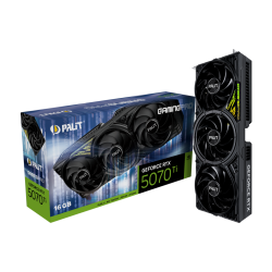 PALIT GeForce RTX 5070 Ti GamingPro V1 16GB GDDR7 256 bit, 1x HDMI 2.1b, 3x DP 2.1b, 3 Fan, 1x 16-pin pwr connector, 750W, 331.9 x 127 x 60 mm, NE7507T019T2-GB2031Y