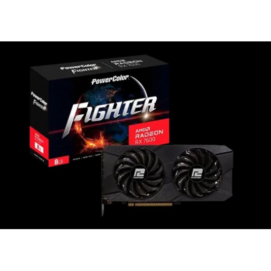 Видео карта POWERCOLOR RX 7600 Fighter V2 8GB GDDR6