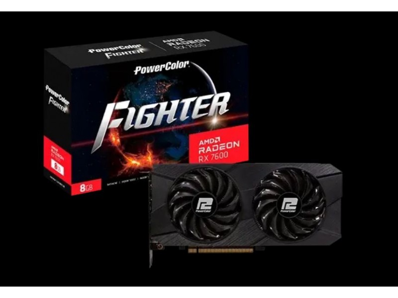 Видео карта POWERCOLOR RX 7600 Fighter V2 8GB GDDR6