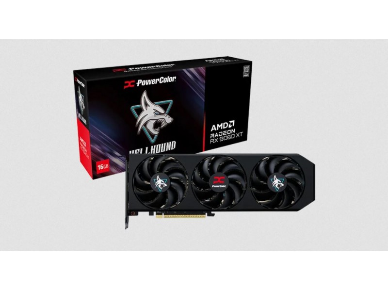 Видео карта PowerColor RADEON RX 9060 XT Hellhound OC 16GB GDDR6