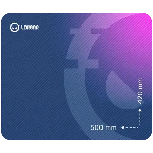 Lorgar Main 135, Gaming mouse pad, High-speed surface, Purple anti-slip rubber base, size: 500mm x 420mm x 3mm, weight 0.41kg