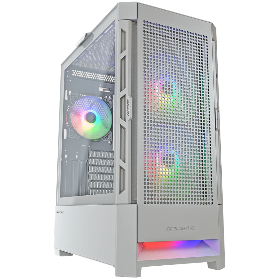 COUGAR AIRFACE RGB PC Case, Mid Tower, White