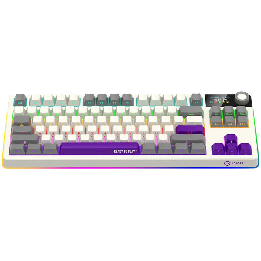 LORGAR KBP70TKLW, Wireless TKL Mechanical Gaming Keyboard Pro, Beige, EN layout