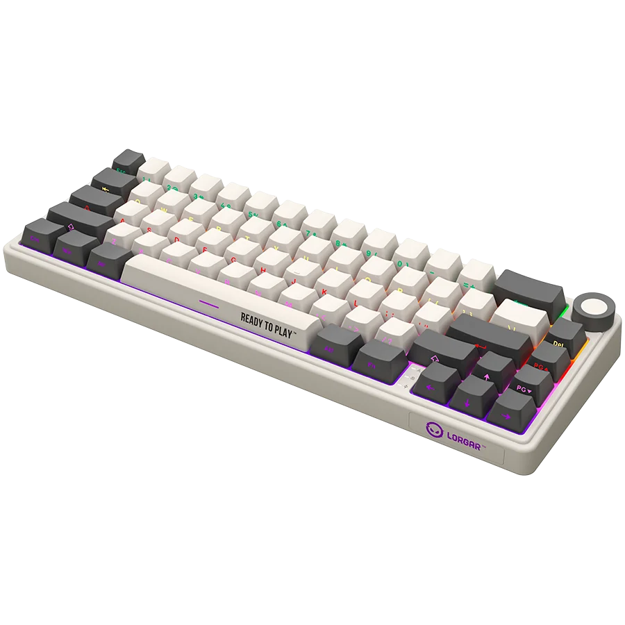LORGAR KBP70MW, Wireless 65% Mechanical Gaming Keyboard Pro, Beige, EN layout