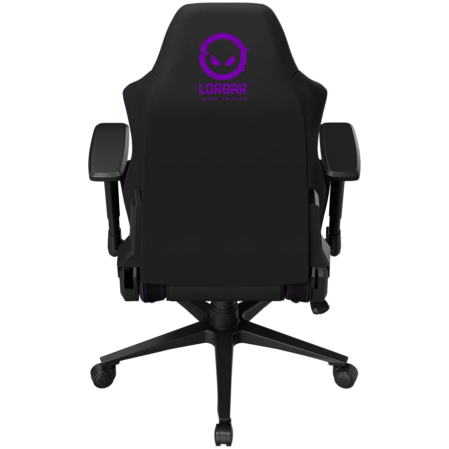 LORGAR CHA41, Ergonomic Gaming Chair Advanced, premium anti-stain fabric, Black/purple