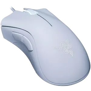 Razer DeathAdder Essential White Edition, Gaming Mouse, True 6 400 DPI optical sensor, Ergonomic Form Factor, Mechanical Mouse Switches with 10 million-click life cycle, 1000 Hz Ultrapolling, Single-color white lighting