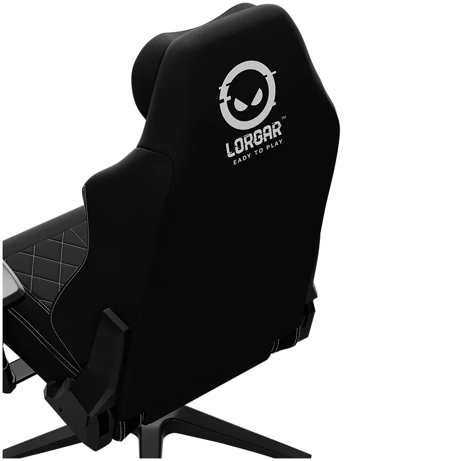 LORGAR CHA41, Ergonomic Gaming Chair Advanced, premium anti-stain fabric, Black/white