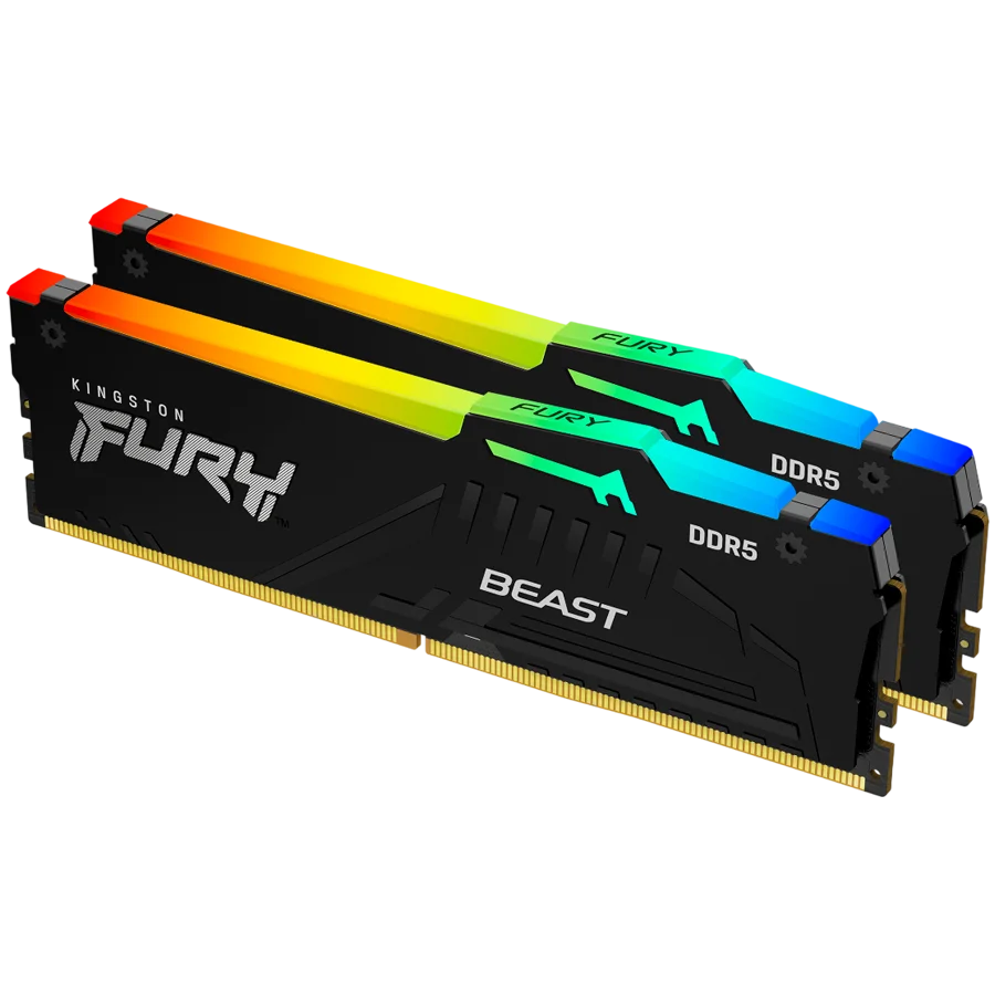 Kingston 64GB 6000MT/s DDR5 CL30 DIMM (Kit of 2) FURY Beast RGB EXPO