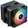 DeepCool AG620 BK ARGB V2, CPU Air Cooler, 2x120mm ARGB PWM Fan, Core Touch Technology 2.0, 6 Heatpipes, LGA1851/1700/1200/115x, AMD AM5/AM4, 129x136x161 mm(LxWxH), 2Y, R-AG620-BKAMMN-GJD