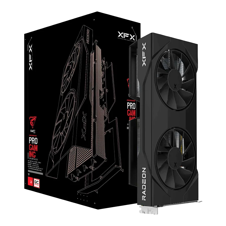 XFX SWIFT AMD Radeon RX 9060 Gaming Edition with 8GB GDDR6 HDMI 2xDP, AMD RDNA 4, black box, SI ONLY