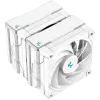 DeepCool AK620 WH, CPU Air Cooler, 2x120mm PWM FDB Fan, TDP 260W, 6 Heatpipes, White, LGA2066/2011-v3/2011/1700/1200/115x, AMD AM5/AM4, 129x138x160 mm(LxWxH), 3Y, R-AK620-WHNNMT-G-1