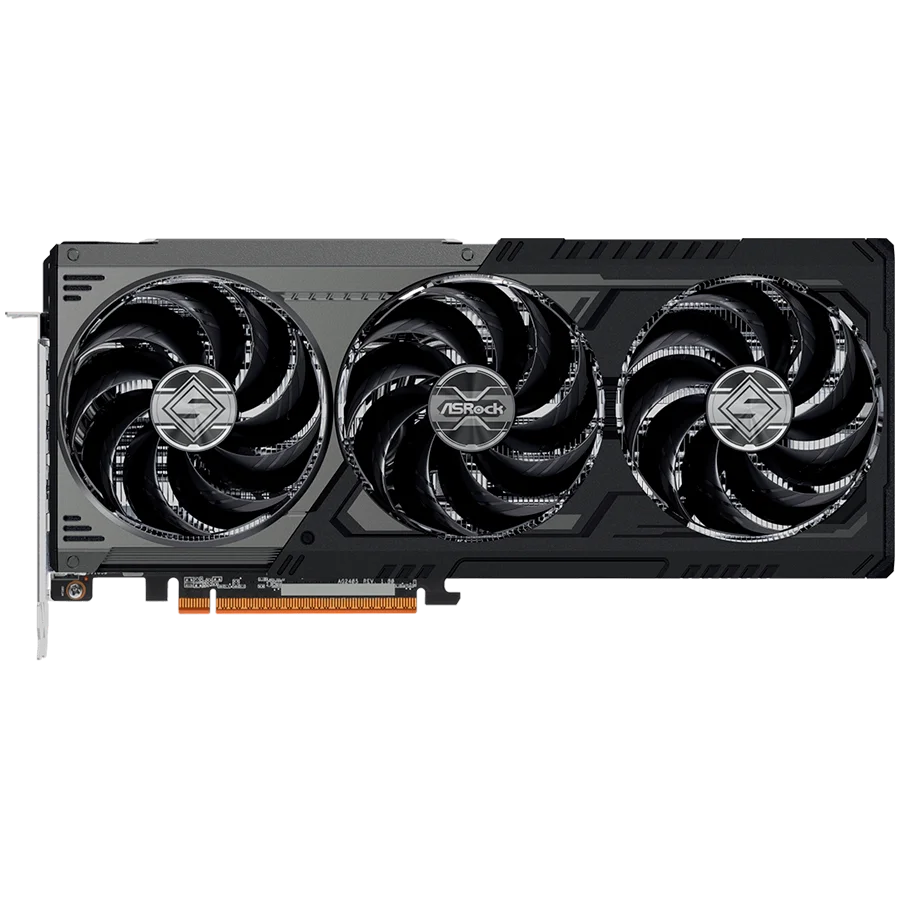ASROCK Video Card AMD Radeon RX 9070 XT Steel Legend Dark 16GB GDDR6 256-bit HDMI 3x DP