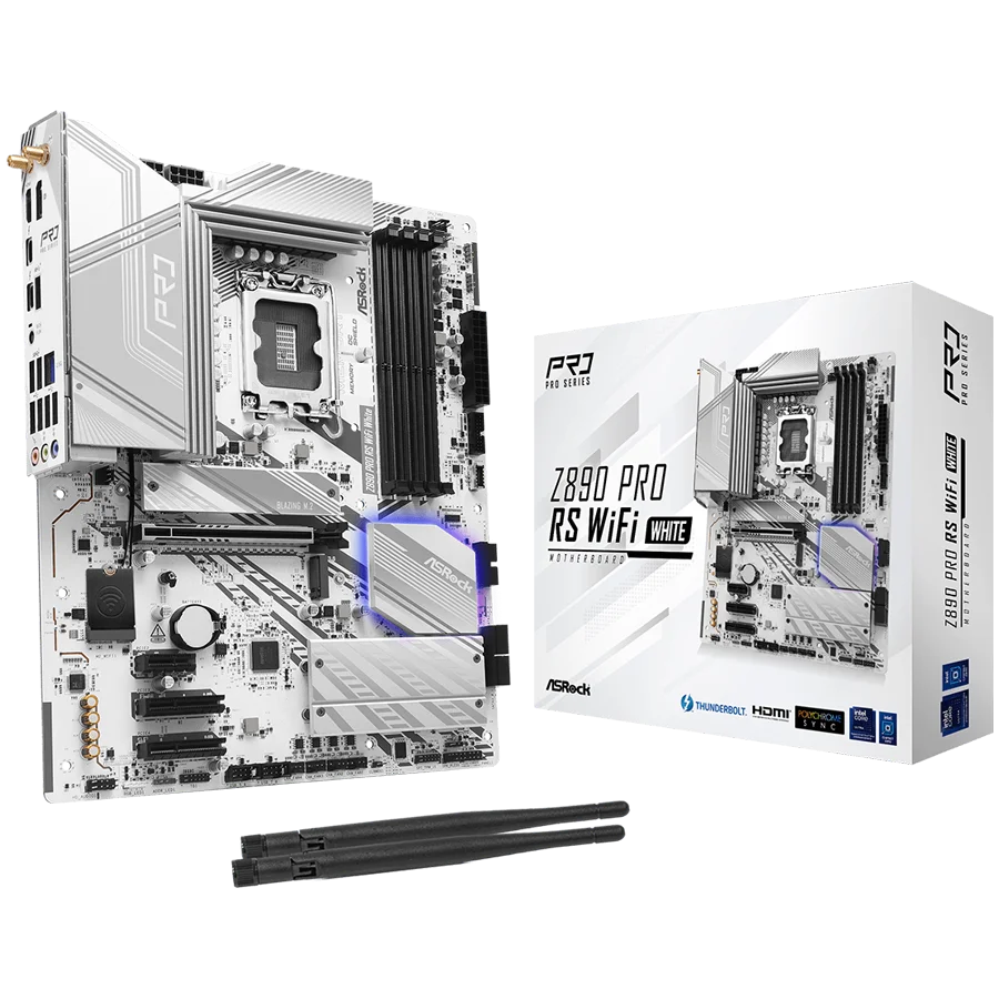 ASROCK Z890 Pro RS WiFi White ATX LGA1851 DDR5