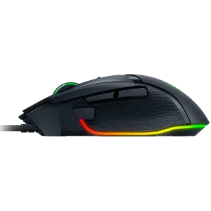 Razer Basilisk V3, 2nd-gen Razer Optical Mouse Switch rated for 70 million clicks, Optical Sensor - 26,000 DPI, 4-way Razer HyperScroll tilt wheel, Electronically actuated notched and free-spinning modes, Razer Speedflex Cable, Razer Chroma RGB