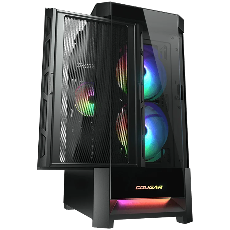 COUGAR DUOFACE RGB PC Case, Mid Tower, Black