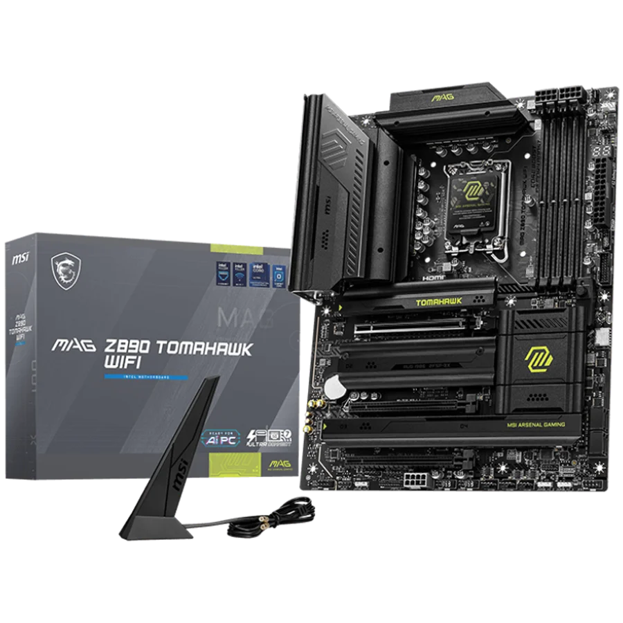 MSI MAG Z890 TOMAHAWK WIFI, LGA 1851, Dual Channel DDR5 up to 9200(OC)MHz, 3x PCIe x16 slots, 4x M.2 slot, 4xUSB 2.0, 4xUSB 5Gbps A, 3xUSB 10Gbps A, 1xUSB 10 Gbps C, 1xUSB 20Gbps C,1x HDMI, 2x Type-C DP, 5G LAN, 7.1 Audio, 3y warranty MSI MAG Z890 TOMAHAWK WIFI, LGA 1851, Dual Channel DDR5 up to 9200(OC)MHz, 3x PCIe x16 slots, 4x M.2 slot, 4xUSB 2.0, 4xUSB 5Gbps A, 3xUSB 10Gbps A, 1xUSB 10 Gbps C, 1xUSB 20Gbps C,1x HDMI, 2x Type-C DP, 5G LAN, 7.1 Audio, 3y warranty