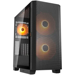 COUGAR AIRFACE FLO RGB PC Case, Mid Tower, Black