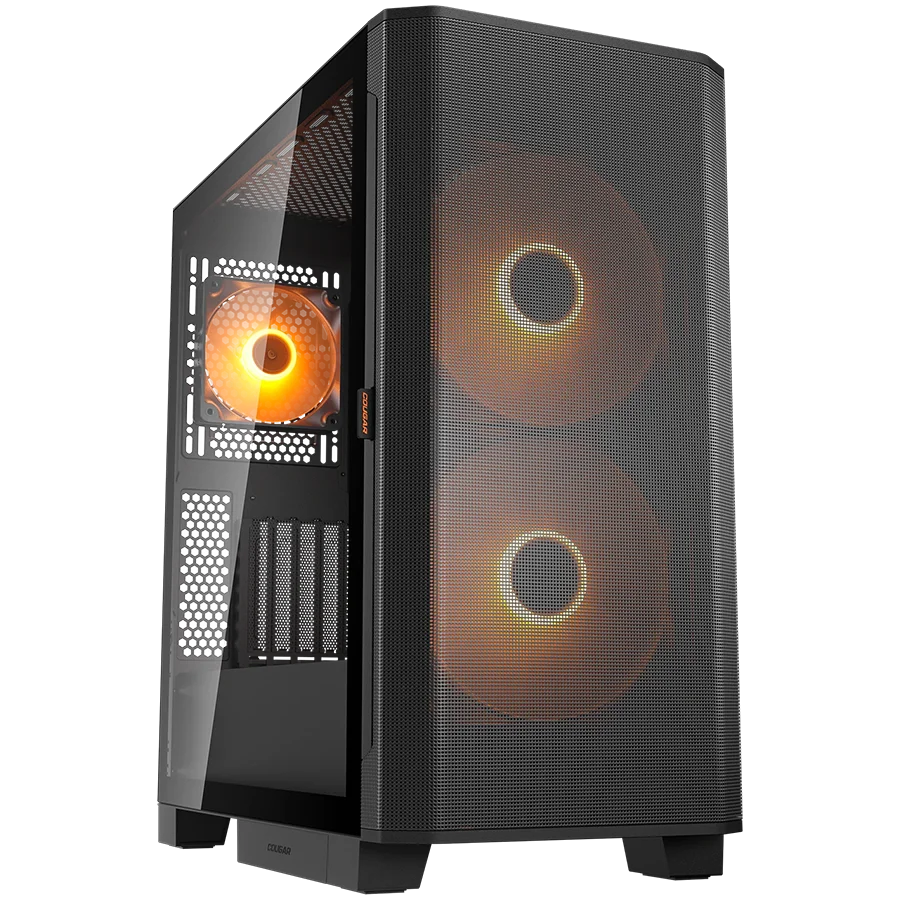 COUGAR AIRFACE FLO RGB PC Case, Mid Tower, Black