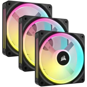 CORSAIR iCUE LINK QX120 RGB, 120mm Magnetic Dome RGB Fan, Triple Fan Kit