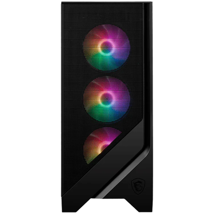 MSI MAG FORGE 120A AIRFLOW, Mid-Tower, ATX/M-ATX/ITX, 2x USB 3.2 Gen 1 Type-A, 1x Audio/1x Mic, LED On/Off Button, ARGB Hub, 6x 120mm ARGB Fans, Mesh Panel, 4mm Tempered Glass