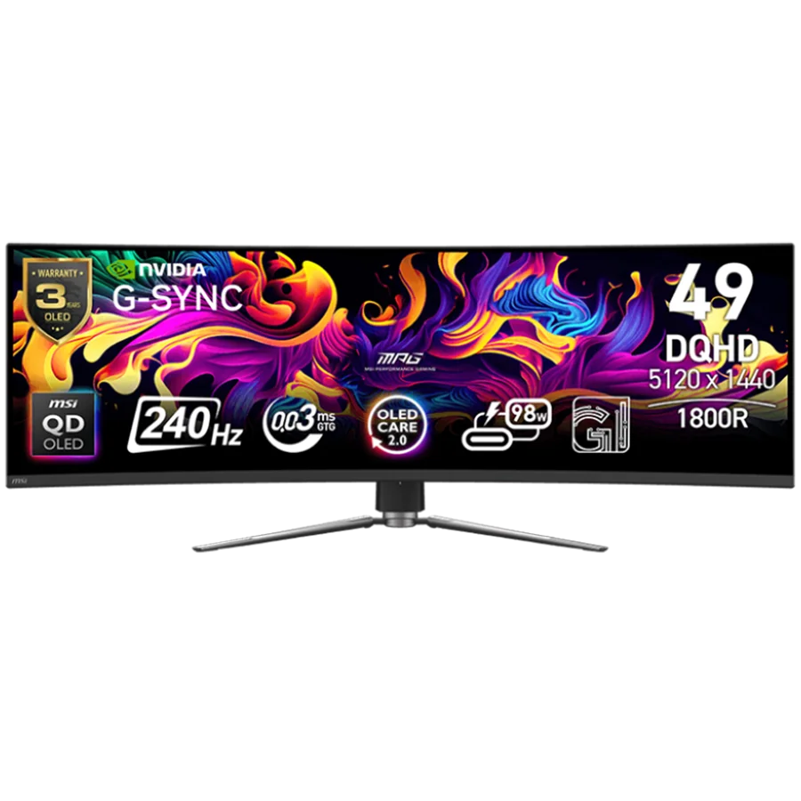 MSI MPG 491CQPX QD-OLED Gaming Monitor, 49