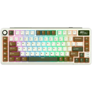 ROYAL KLUDGE RK L75 Palm Green Gaming Keyboard Cream switch
