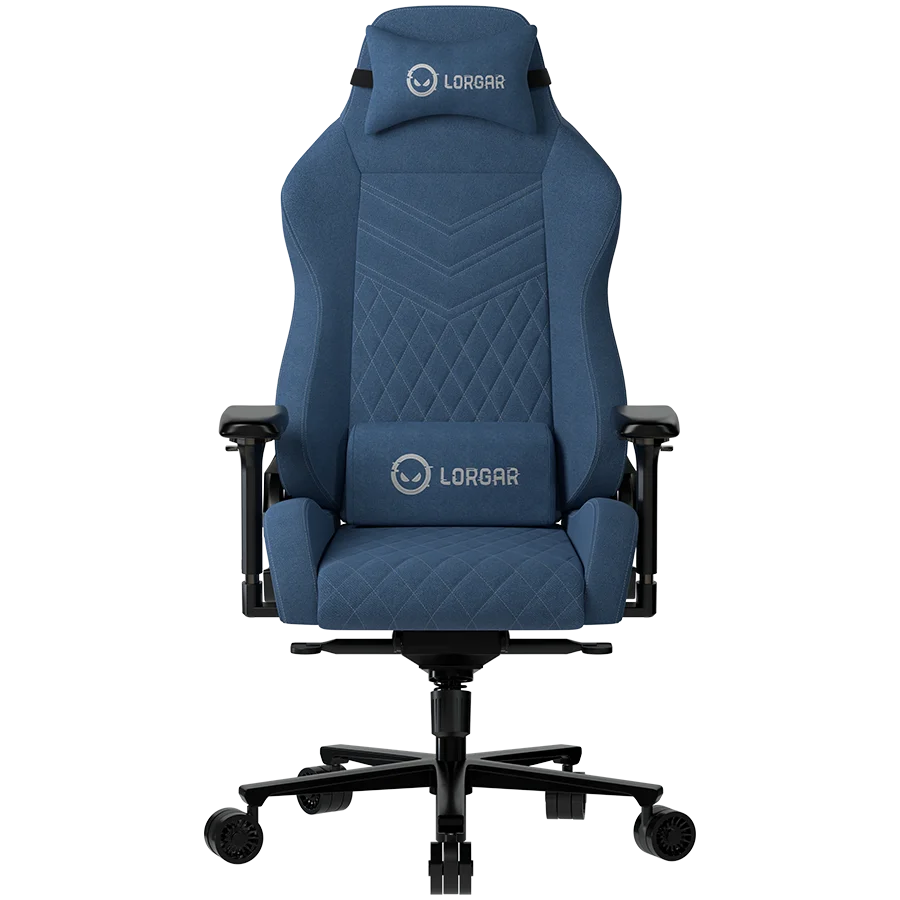 LORGAR Ace 422, Gaming chair, Anti-stain durable fabric, 1.8 mm metal frame, multiblock mechanism, 4D armrests, 5 Star aluminium base, Class-4 gas lift, 75mm PU casters, Blue