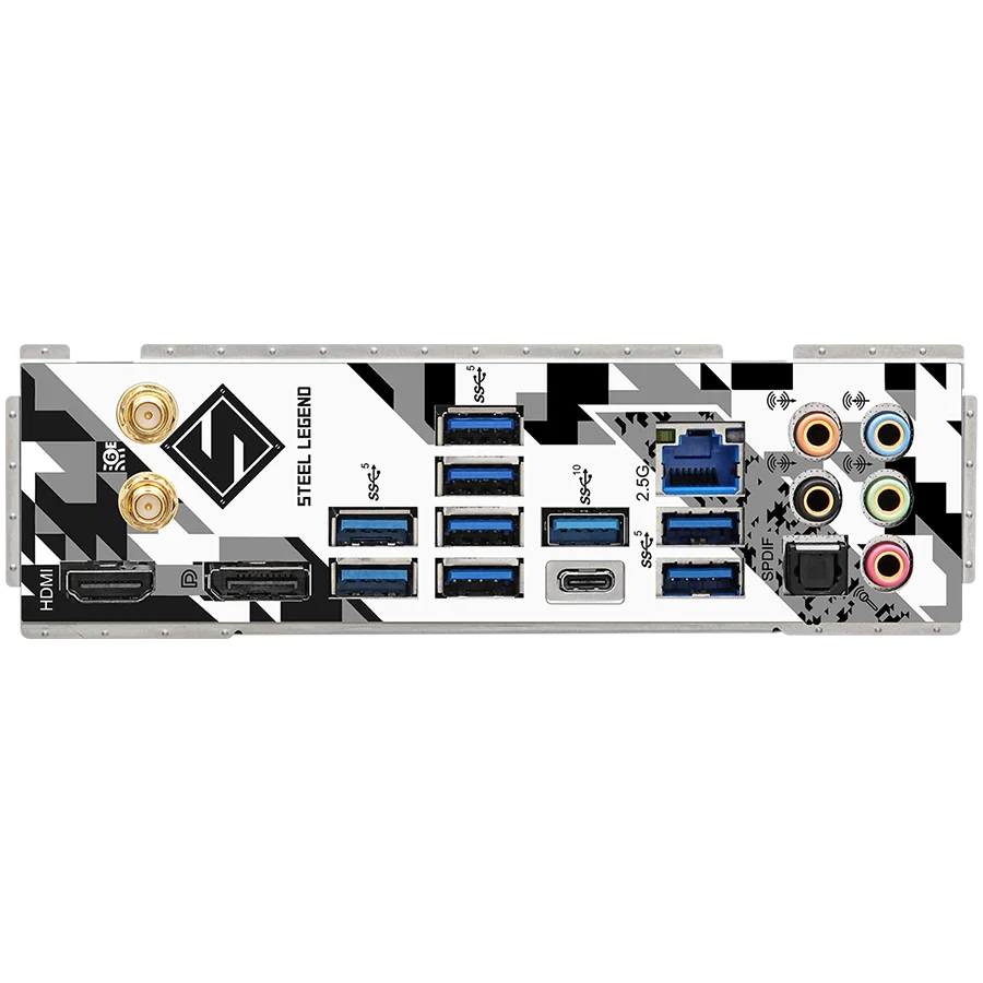 ASROCK MB Desktop Z790 Steel Legend (S1700, 4x DDR5, 1x PCIe 5.0 x16, 1x PCIe 4.0 x16, 1x PCIe 3.0 x1, 4x Hyper M.2, 1x Blazing M.2, 8x SATA3, 2x USB-C, 16x USB 3.2, 5x USB 2.0, 1x RJ-45 2.5GB Lan, 802.11ax Wi-Fi 6E Module, 1x HDMI, 1x DP, ATX