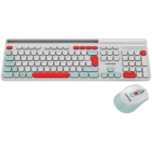 CANYON HSET-W5 EN Keyboard+Mouse AAA+AA Wireless White