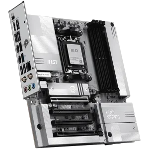 MSI PRO B850M-A WIFI PZ, mATX, Socket AM5, 4x DDR5 Dual Channel DDR5 up to 8200(OC)MHz, 4x PCIe x16 slot, 2x M.2 slot, 3x USB 5Gbps, 3x USB 10Gbps, 1x USB 10Gbps Type-C, 7.1 HD Audio, 5G LAN, WiFI 7, BT, 3Y