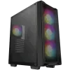 DeepCool CC560 MESH V2, Mid Tower, Mini-ITX/Micro-ATX/ATX, 2xUSB3.0, 1xAudio, 4x120mm Pre-Installed ARGB Fans, Tempered Glass, Mesh Panel, Black, R-CC560-BKAMA4-G-2