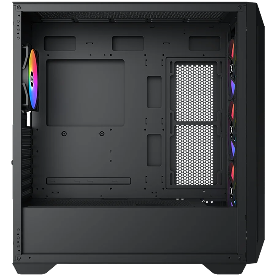Xigmatek Master X II Pro (Black, ATX, U3x1 & U2x2, Front Meshed Grill & Left TG, 4PCS Z20A & ARGB PCB)