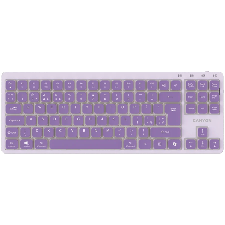 CANYON Keyboard OnType 10 Low Profile EN Wired Violet CANYON Keyboard OnType 10 Low Profile EN Wired Violet