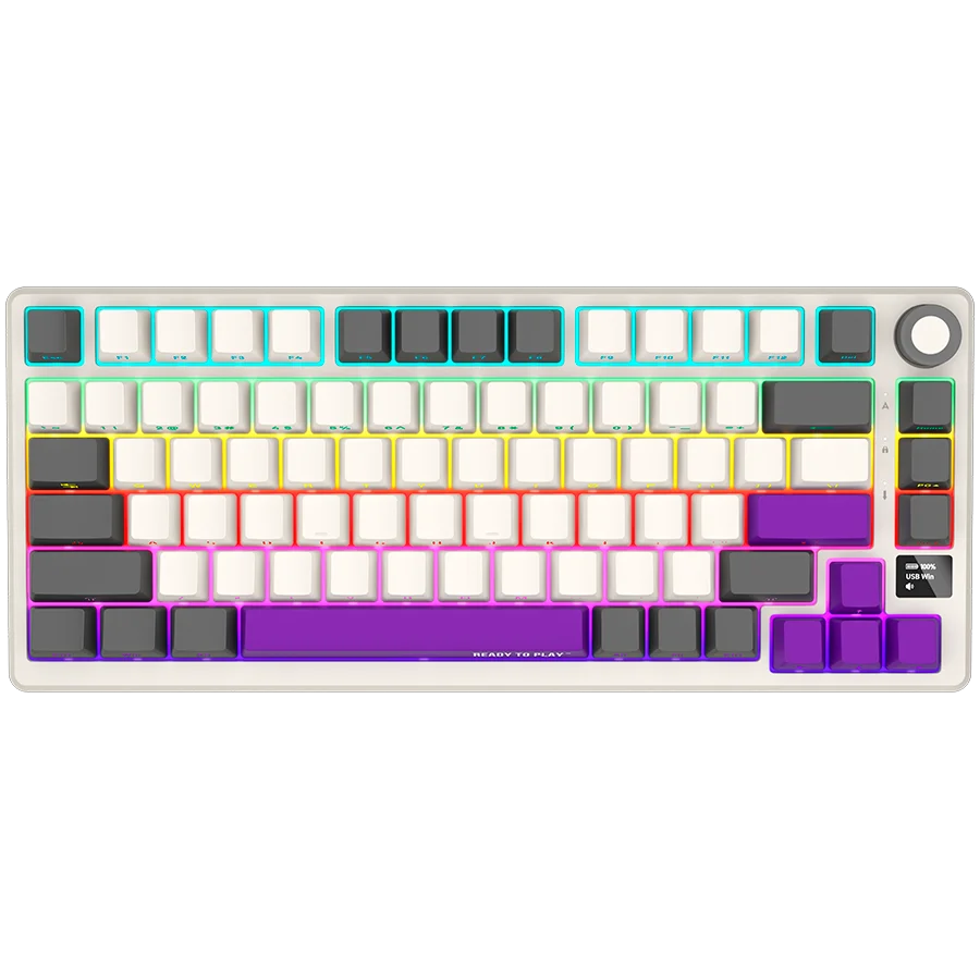 LORGAR KBP7075W, Wireless 75% Mechanical Gaming Keyboard Pro, Beige, EN layout LORGAR KBP7075W, Wireless 75% Mechanical Gaming Keyboard Pro, Beige, EN layout