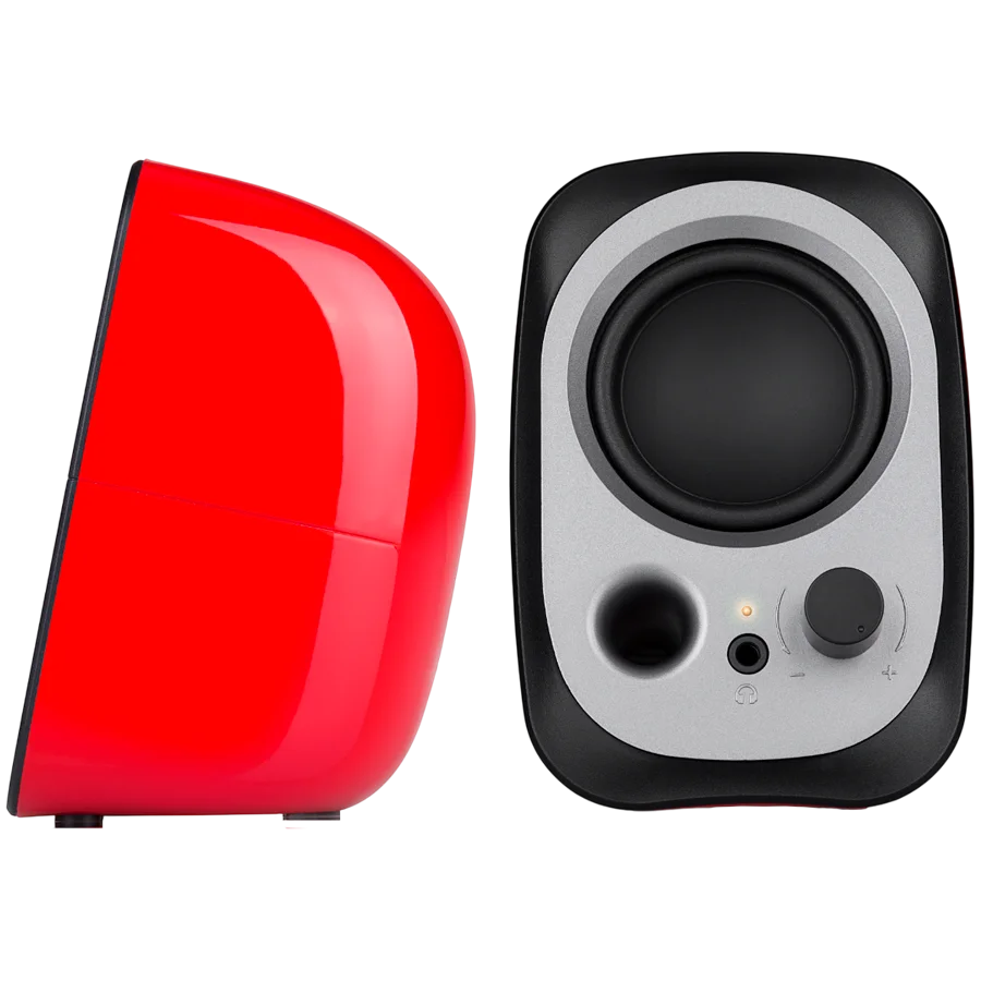 Edifier R12U 2.0 Audio System, USB, AUX, 2.25-inch Drivers, 4W (RMS), Volume Control, Red