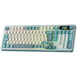 ROYAL KLUDGE RK-S98 Light Cloud Gaming Keyboard Chartreuse switch