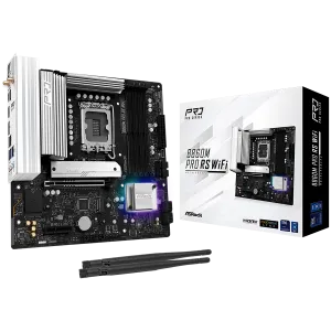 ASROCK MB Desktop B860M Pro Rs Wi-fi, S.1851, 4x DDR5, 1x PCIe 5.0 x16, 1x PCIe 4.0 x4, 1x Blazing M.2, 2x Hyper M.2, 4x SATA3, 2x USB-C, 8x USB 3.2, 6x USB 2.0, 1x RJ-45 2.5GB Lan, 802.11axe Wi-Fi 6E + Bluetooth 5.3, ATX