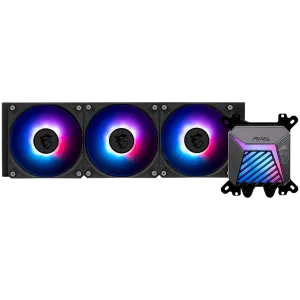 MSI MAG CORELIQUID A15 360, 3x120mm Pre-installed ARGB Daisy Chain Fans, Adjustable Offset Kit, Replacable Top Cover, Copper Base Intel LGA 1700/1851, AMD AM5/AM4, 3Y Warranty