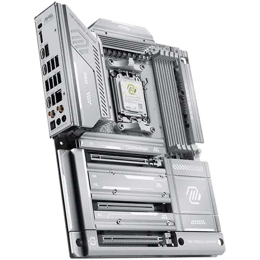 MSI MAG X870E TOMAHAWK MAX WIFI PZ, ATX, Socket AM5, 4x DDR5 Dual Channel DDR5 up to 8400(OC)MHz, 3x PCIe 3.0 x16 slot, 4x M.2 slot, 4x USB 2.0, 3x USB 5Gbps, 2x USB 10Gbps, 1x 10Gbps Type-C, 2x 40Gbps Type-C, HDMI, 7.1 Audio 5G LAN, WiFI 7, BT, 3Y