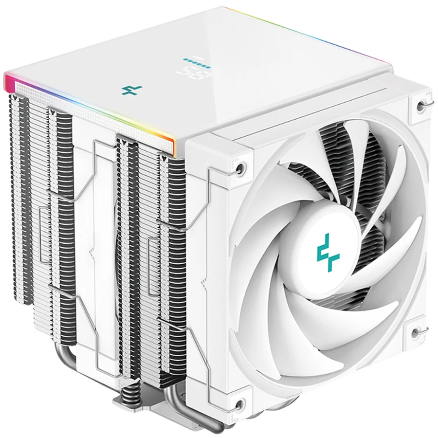 DeepCool AK620 DIGITAL SE WH, CPU Air Cooler, 2x120mm PWM Fans, 6 Heatpipes, White, LGA2066/2011-v3/2011/1851/1700/1200/115x, AMD AM5/AM4, 129x138x161 mm(LxWxH), R-AK620-WHADMN-GJD, 3Y