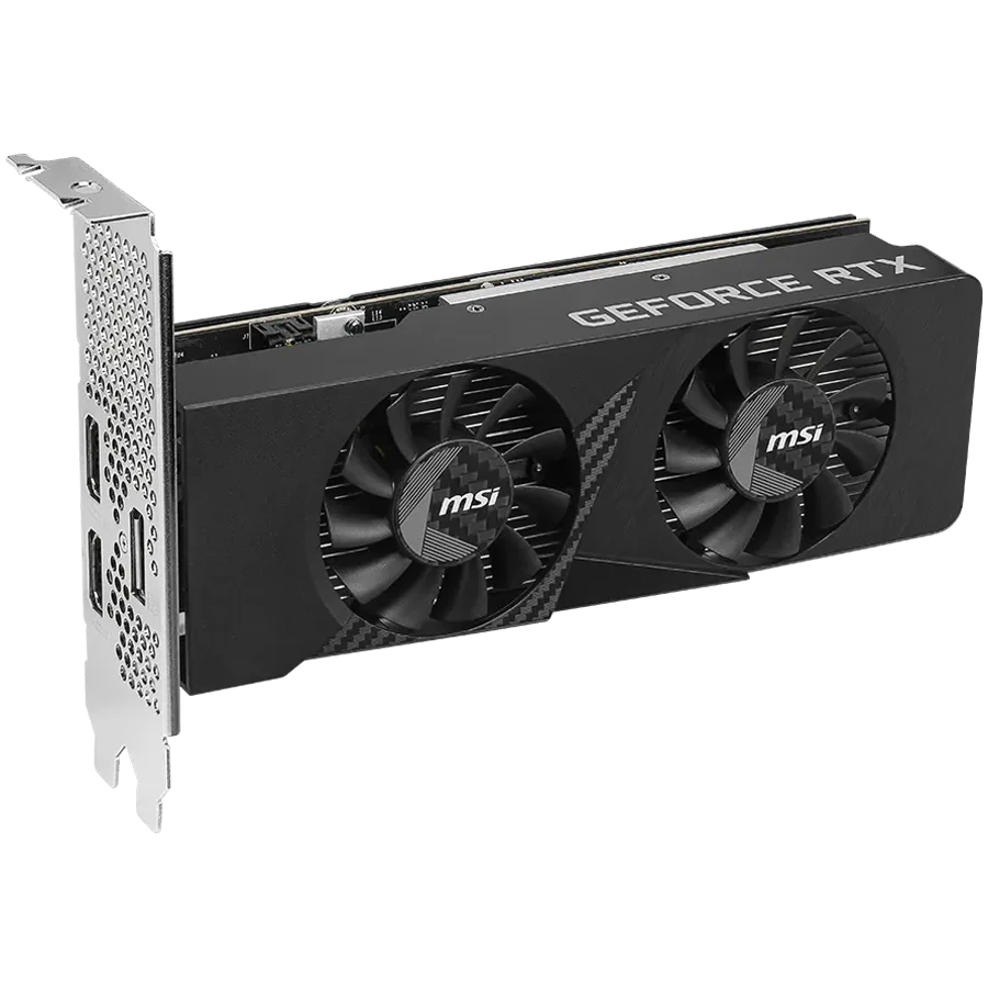 MSI Video Card Nvidia GeForce RTX 3050 LP E 6G OC, 2x HDMI, 1x DP, DUAL FAN, ATX
