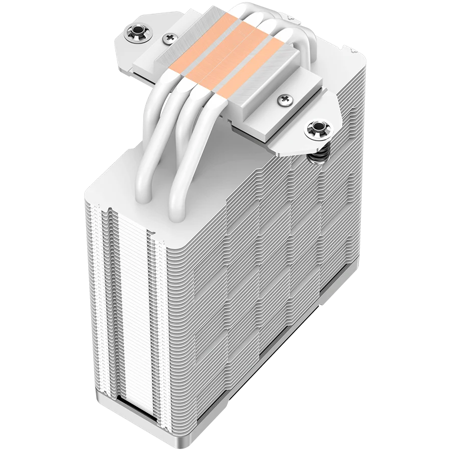 DeepCool AK400 WH, CPU Air Cooler, 1x120mm PWM Fan, TDP 220W, 4 Heatpipes, White, LGA1700/1200/115x, AMD AM5/AM4, 127x97x155 mm(LxWxH), 3Y, R-AK400-WHNNMN-G-1