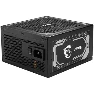 MSI MAG A1250GL PCIE5 Power Supply 1250W, 80 PLUS Gold, 135 mm Fan Size, Protections: OCP/OVP/OPP/OTP/SCP/UVP, Active PFC Design, Flat Cable Equipment, Dimensions: 150mmx150mmx86mm, 5Y Warranty