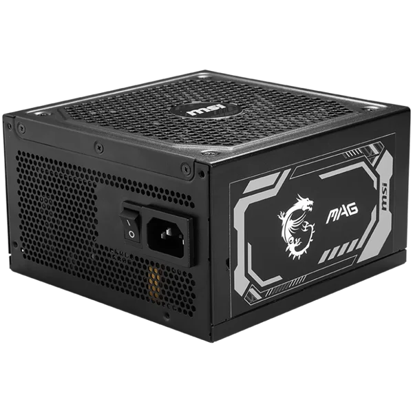 MSI MAG A1250GL PCIE5 Power Supply 1250W, 80 PLUS Gold, 135 mm Fan Size, Protections: OCP/OVP/OPP/OTP/SCP/UVP, Active PFC Design, Flat Cable Equipment, Dimensions: 150mmx150mmx86mm, 5Y Warranty