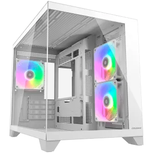 COUGAR FV150 Mini RGB PC Case, Mid tower, White