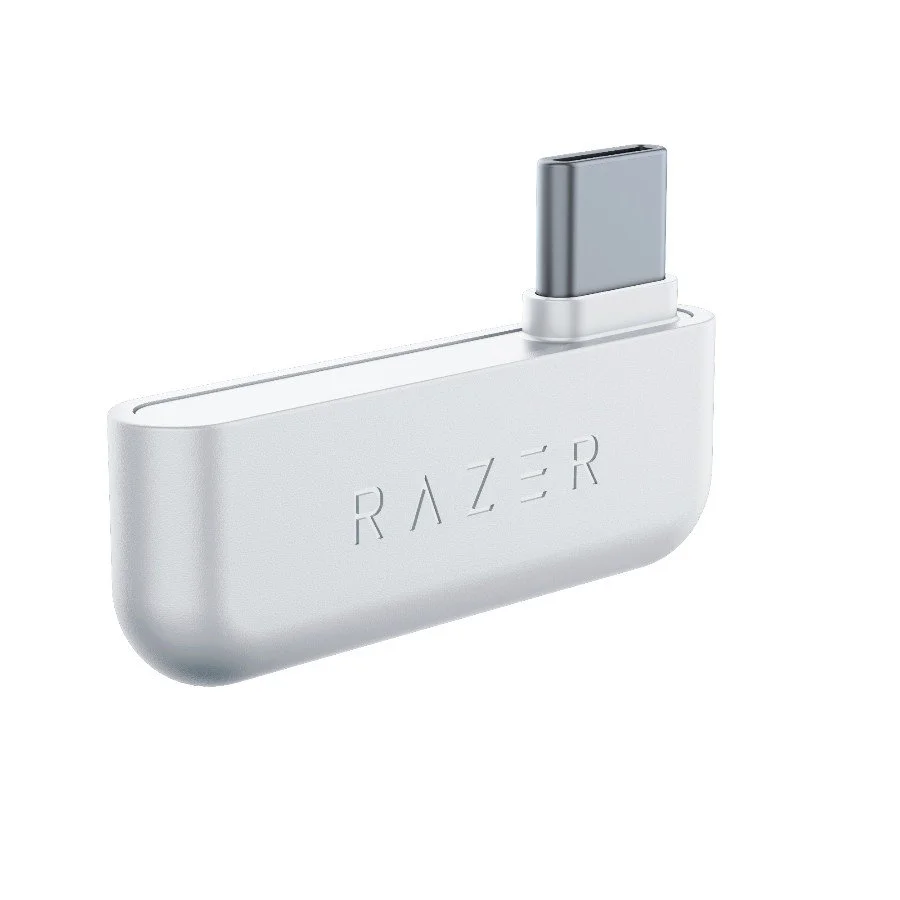 Razer Barracuda X Mercury White Wireless Multi-platform Gaming and Mobile Headset, Razer TriForce 40mm Drivers, Detachable HyperClear Cardioid Mic, Ultra-soft FlowKnit mem foam, 7.1 audio, 50hrs, Dual Wireless, Type-C, Compt PC, PlSt, MD, Ad, iOs